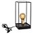 ABAJUR DE METAL PRETO E SOQUETE DOURADO COM LAMPADA DE FILAM - Imagem 1