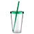 COPO PLASTICO 600ML C/ CANUDO VERDE CO8800 - Imagem 1