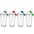 COPO PLASTICO 480 ML C/ TAMPA E CANUDO VERMELHO CO8000 - Imagem 4