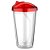 COPO PLASTICO 500ML C/ TAMPA E CANUDO VERMELHO CO6021 - Imagem 1