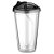 COPO PLASTICO 500ML C/ TAMPA E CANUDO PRETO CO6021 - Imagem 1
