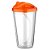 COPO PLASTICO 500ML C/ TAMPA E CANUDO LARANJA CO6021 - Imagem 1