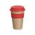 COPO FIBRA BAMBU TAMPA SILICONE 450ML VERMELHO CO019 - Imagem 1