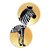 CONJ. 02 PRATOS DE VIDROS COM SUPORTE - ZEBRA - Imagem 1