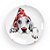 PRATO DE PAREDE PORCELANA 19 CM CACHORRO C/LACO - Imagem 1