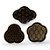 CONJ. 03 PECAS PARA ORNAMENTACAO GEOMETRICO PRETO - Imagem 1