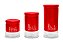 CJ 3 POTES WILL INOX E VIDRO - VERMELHO - Imagem 1