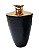 VASO MARTELADO PRETO E DOURADO 17X17X28CM - Imagem 1