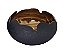 CENTRO DE MESA TEXTURIZADO PRETO E DOURADO 20X20X11CM - Imagem 1