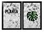 QUADRO DECORATIVO 2 PÇS PRETO PLANTA 53x33x3CM - Imagem 1