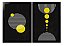 QUADRO DECORATIVO 2 PÇS PRETO ROUND 53x33x3CM - Imagem 1