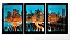 QUADRO DECORATIVO 3 PÇS PRETO CITY 43x33x1CM - Imagem 1