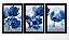 QUADRO DECORATIVO 3 PÇS PRETO BLUE 43x33x1CM - Imagem 1
