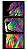 QUADRO DECORATIVO 3 PÇS PRETO LION 43x33x1CM - Imagem 1