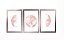 QUADRO DECORATIVO 3 PÇS ROSE GOLD MOON 43x33x1CM - Imagem 1