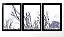 QUADRO DECORATIVO 3 PÇS PRETO WHEAT 43x33x1CM - Imagem 1