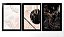 QUADRO DECORATIVO 3 PÇS PRETO ABSTRACT 43X33X1CM - Imagem 1