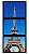 QUADRO DECORATIVO 3 PÇS PRETO EIFFEL 43X33X1CM - Imagem 1