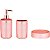 KIT PARA BANHEIRO ROSE GOLD EM CERAMICA - 3 PCS - Imagem 4