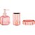 KIT PARA BANHEIRO ROSE GOLD EM CERAMICA - 3 PCS - Imagem 3