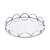 BANDEJA DE AÇO INOX C/FUNDO ESPELHADO ARCOS 38x5cm - Imagem 1
