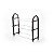 SAPATEIRA DE METAL COM 3 PRATELEIRAS - 45,0 x 17,0 x 45,0 cm - Imagem 1