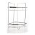 CANTONEIRA PORTA SHAMPOO CROMADA 2 PRATELEIRAS 30x11,5x41cm - Imagem 1