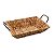 CESTA DE FIBRA NATURAL C/ALÇA DE METAL PRETA 35x25x8cm - Imagem 1