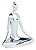 ESCULTURA YOGA PRATA EM PORCELANA - Imagem 2