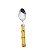 CJ 6 COLHERES CHÁ AÇO INOX CABO PLÁSTICO BAMBU NATURAL 17 - Imagem 1