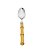 CJ 6 COLHERES SOBREMESA AÇO INOX CABO PLÁSTICO BAMBU 18cm - Imagem 1
