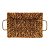 CESTA DE FIBRA NATURAL C/ALÇA DE METAL PRETA 35x25x8cm - Imagem 1