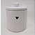 POTICHE DECORATIVO CERÂMICA C/TAMPA BAMBU HEART 10x10x10cm - Imagem 1