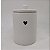POTICHE DECORATIVO CERÂMICA C/TAMPA BAMBU HEART 10x10x13cm - Imagem 1