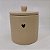 POTICHE DECORATIVO CERÂMICA C/TAMPA BAMBU HEART 10x10x10cm - Imagem 1