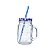 CANECA DE VIDRO C/TAMPA E CANUDO PARTY AZUL 425ml - Imagem 3