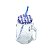 CANECA DE VIDRO C/TAMPA E CANUDO PARTY AZUL 425ml - Imagem 4