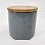 POTICHE DECORATIVO CERÂMICA C/TAMPA BAMBU 10X10x10cm - Imagem 1