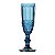 CJ 6 TAÇAS P/CHAMPAGNE DE VIDRO LIBÉLULA AZUL 140ml - Imagem 1