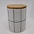 POTICHE DECORATIVO CERÂMICA C/TAMPA BAMBU TURIM 10x10x12,5cm - Imagem 1