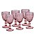 CJ 6 TAÇAS P/VINHO DE VIDRO LIBÉLULA LILÁS 210ml - Imagem 3