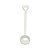 CJ 6 COLHERES DE ZAMAC SILVER PLATED HEART 10cm - Imagem 1