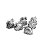 CJ 6 PORTA CARTÕES DE ZAMAC SILVER PLATED PINEAPPLE 2,8x3cm - Imagem 2