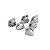 CJ 6 PORTA CARTÕES DE ZAMAC SILVER PLATED PINEAPPLE 2,8x3cm - Imagem 1