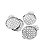 CJ 4 PORTA COPOS DE ZAMAC SILVER PLATED PINEAPPLE 12x9cm - Imagem 1
