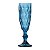 CJ 6 TAÇAS P/CHAMPAGNE DE VIDRO DIAMOND AZUL 140ml - Imagem 1
