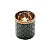 CACHEPOT DE VIDRO E ZAMAC BRISTOL PRETO E BRONZE 7x7,5cm - Imagem 1