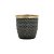 CACHEPOT DE VIDRO E ZAMAC BRISTOL PRETO E BRONZE 7,5x7,5cm - Imagem 3