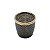 CACHEPOT DE VIDRO E ZAMAC BRISTOL PRETO E BRONZE 7,5x7,5cm - Imagem 1