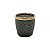 CACHEPOT DE VIDRO E ZAMAC BRISTOL PRETO E BRONZE 7,5x7,5cm - Imagem 2